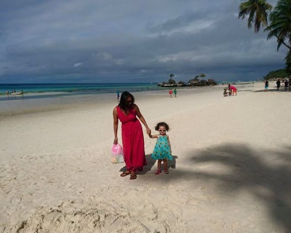 Mom and Lara at Boracay