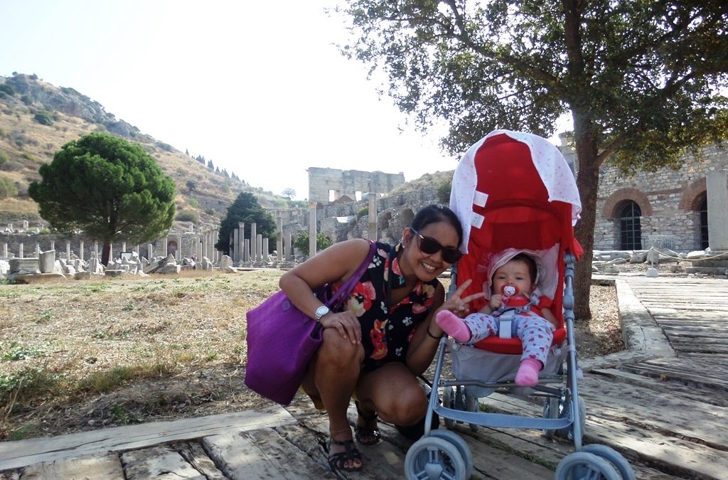 Mom and Lara at Ephesus