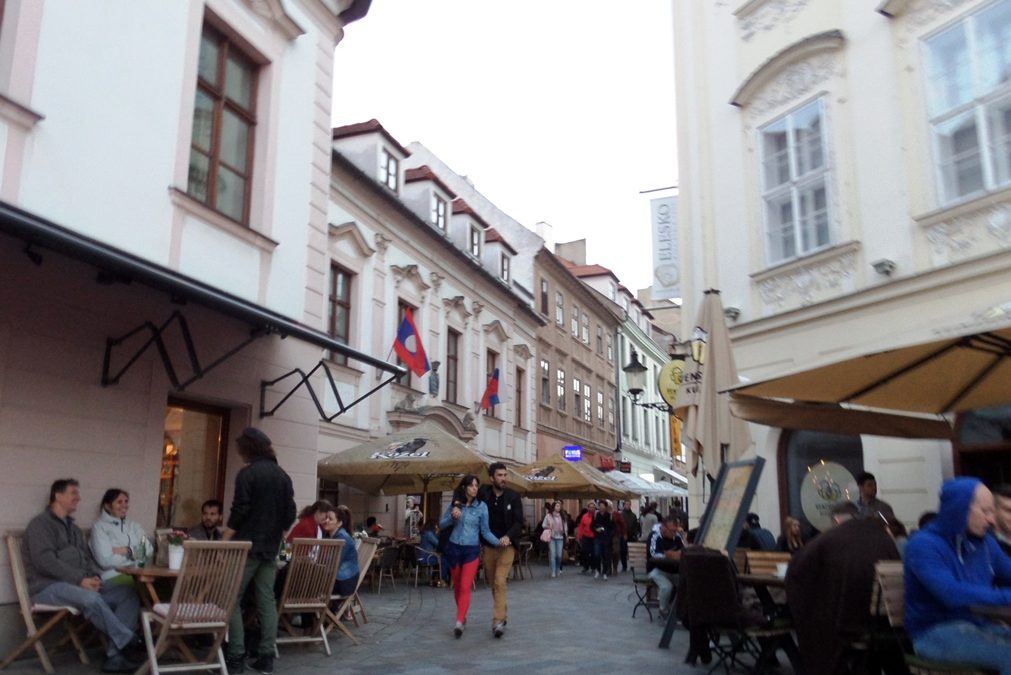 Street in the old town of Bratislava