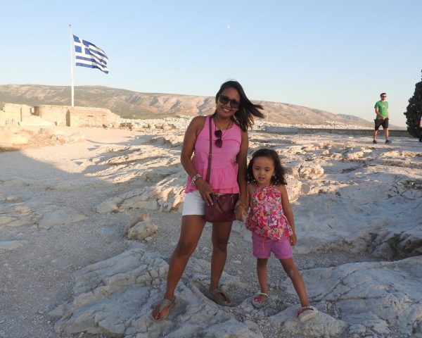 Lara and Mom at the Acropolis, Greece