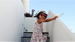 Lara in the Aeolian Island. The world's youngest travel blogger.