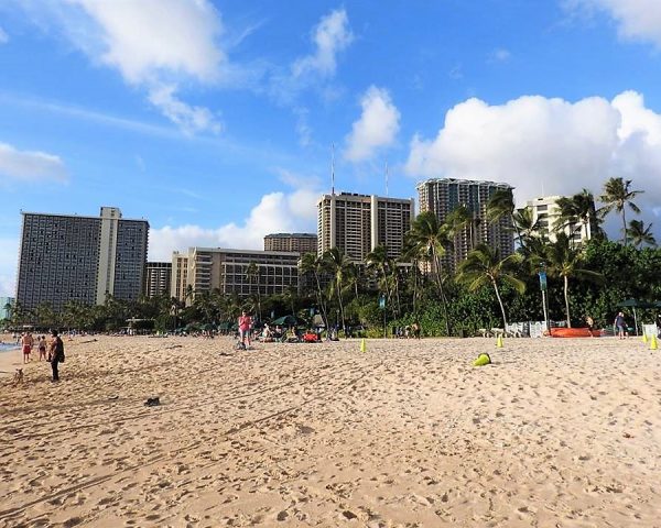 The iconic beach of Waikiki