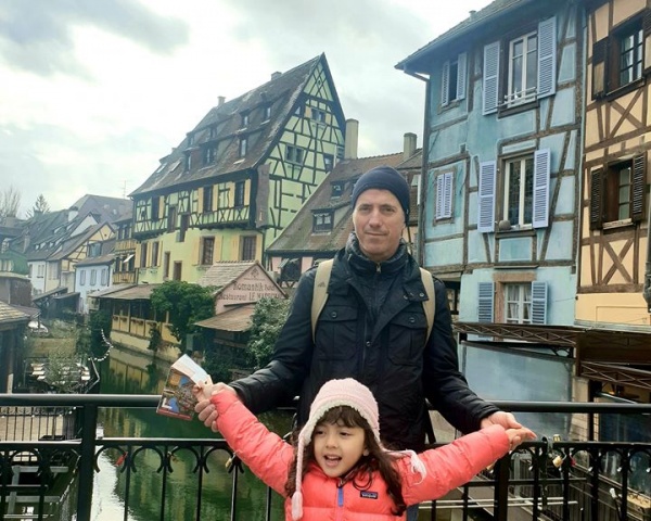 Lara and dad at Colmar