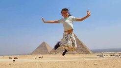 Above the Pyramids of Giza