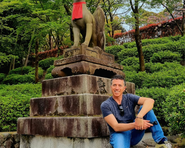 My papa at Fushimi Inari Shrine (Kyoto)