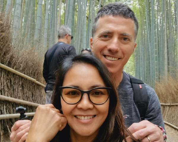 My parents at Arashiyama Bamboo Forest