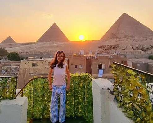 The view from our hotel in Giza