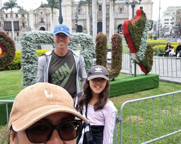 All at the Plaza Mayor of Lima