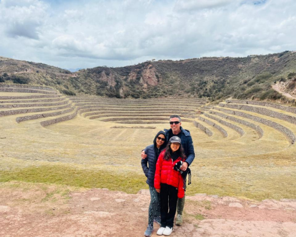 At agricultural terraces of Moray