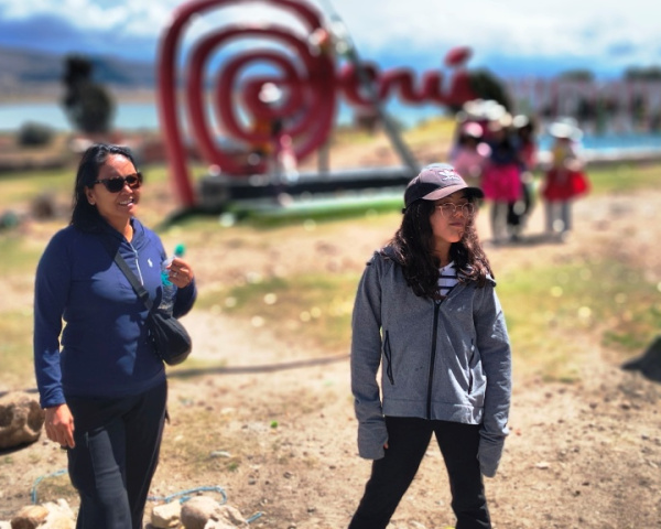 Crossing into Peru on foot