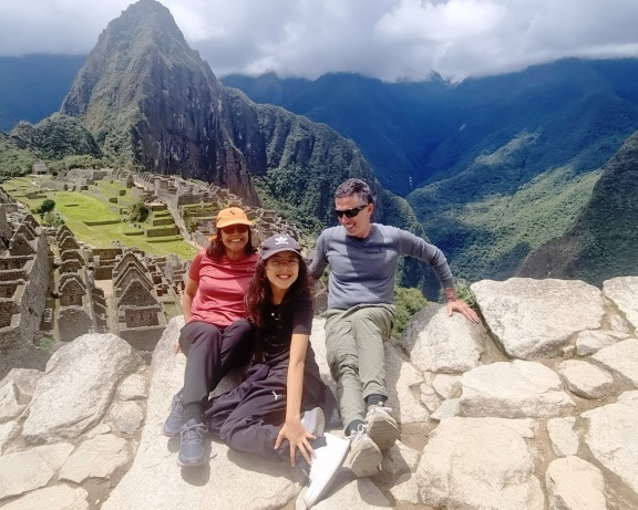 Family at Machu Picchu