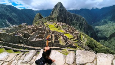 Finally Lara at Machu Picchu