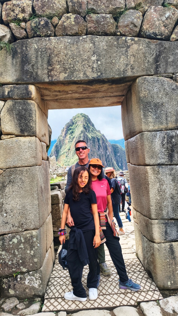 Lara and her family at Machu Picchu