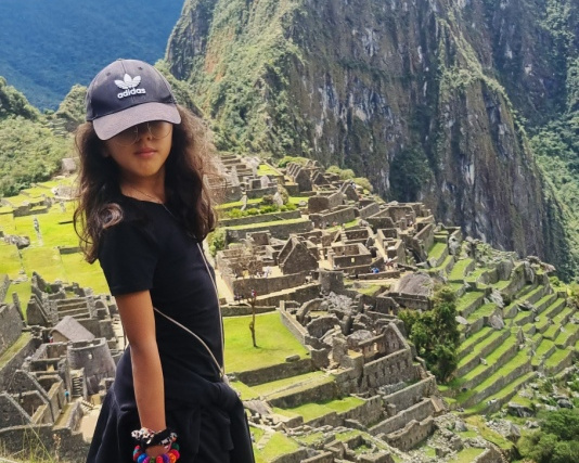 Lara at Machu Picchu