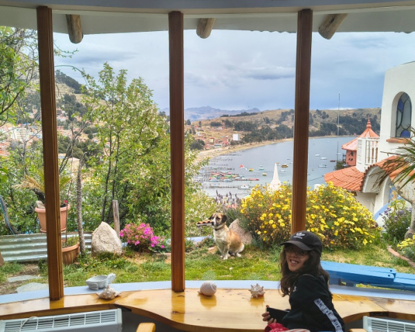 Our hotel in Copacabana, Bolivia