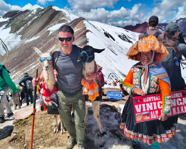 Papa at the Rainbow Mountain