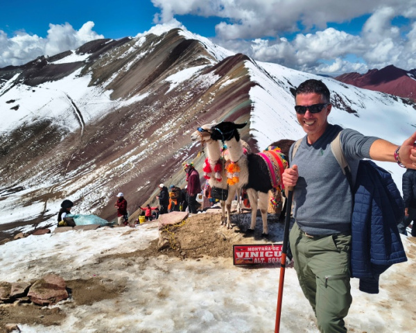 What a view from the top of the Rainbow Mountain