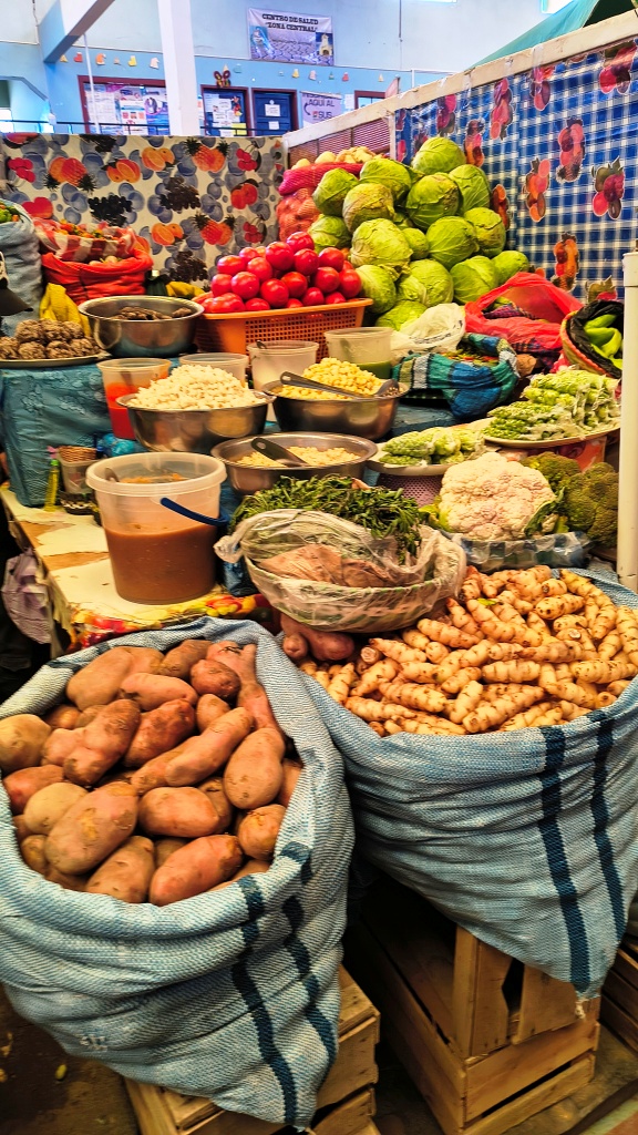 Wonderful colors of the fresh market of Uyuni