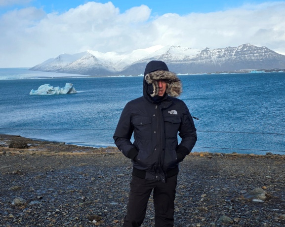 Daddy at Jökulsárlón