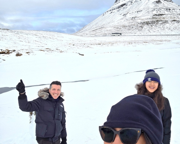 Family at Kirkjufell