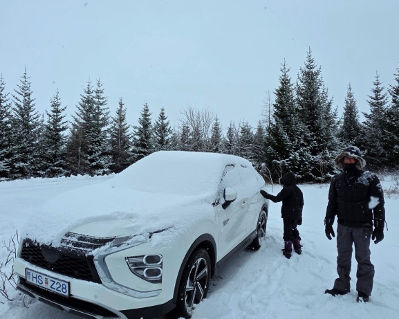 Snowy roads in Iceland