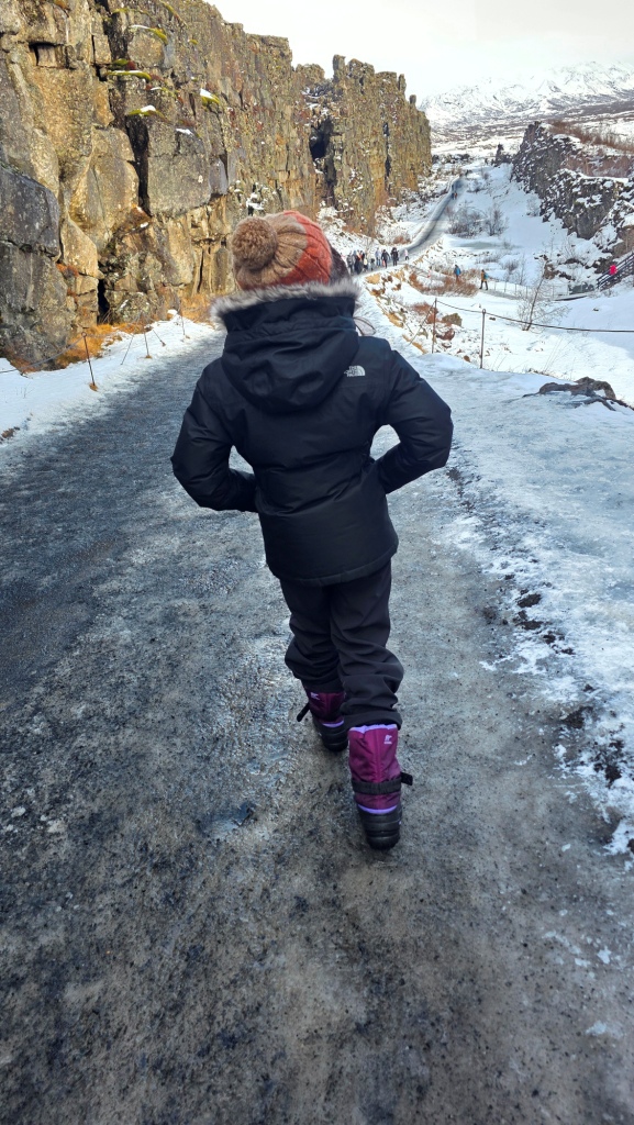 Walking at Þingvellir National Park